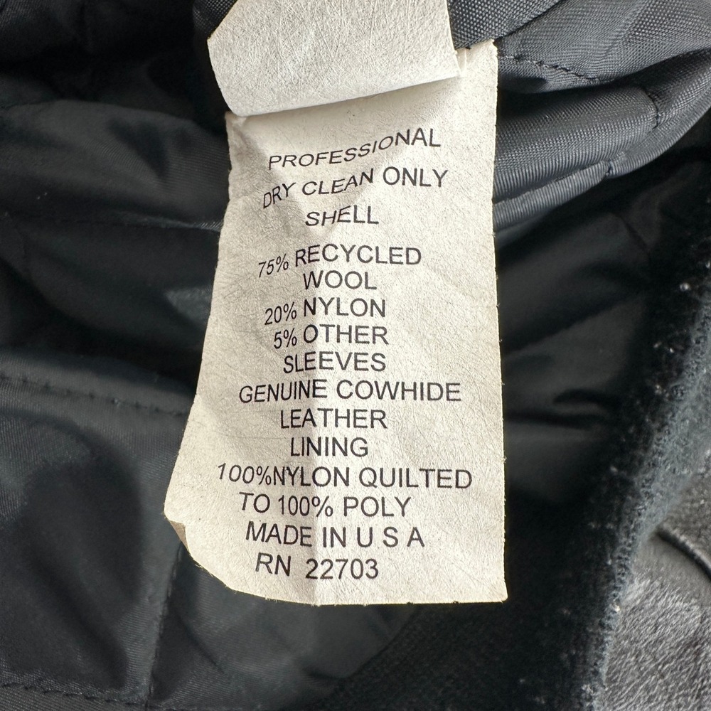 Birdie Mens Jacket Size L Vintage Teamsters Local 568 Wool Leather Varsity Union - Picture 8 of 11
